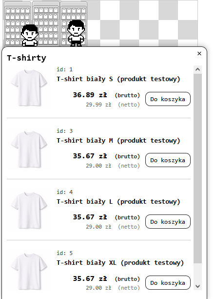 Klient kiedy zbliży się do półki będzie mógł przeglądać produkty.